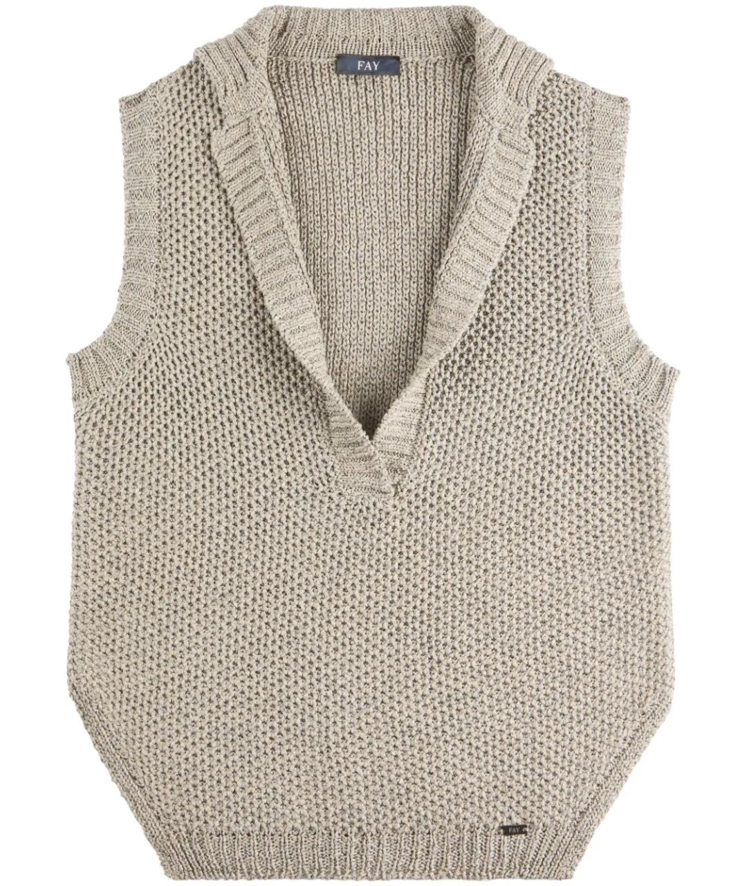 FAY Бежевая полиэстеровая жилетка, фото 1
