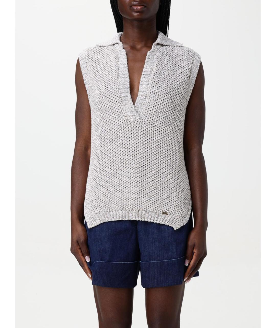 FAY Бежевая полиэстеровая жилетка, фото 2