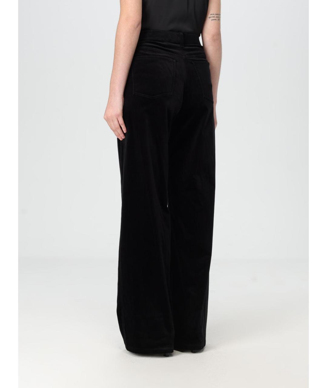 THEORY Черные хлопковые прямые брюки, фото 3