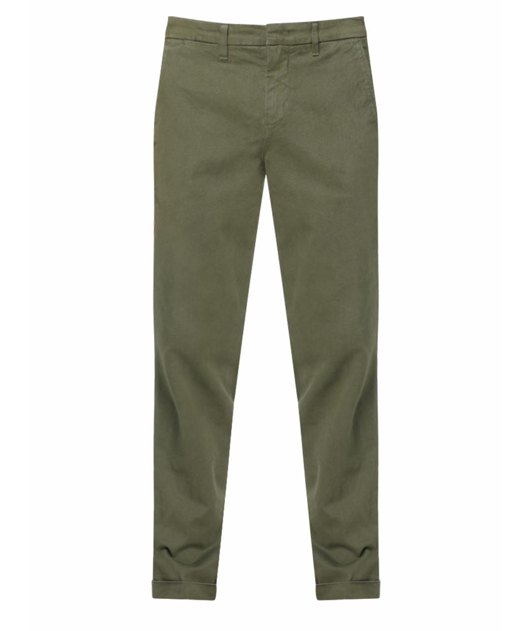 FAY Зеленые хлопковые брюки чинос, фото 1