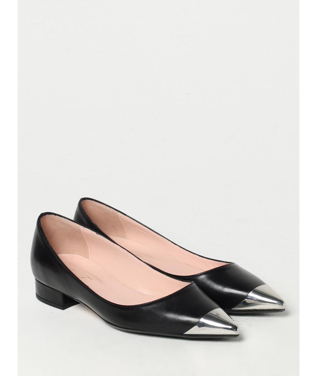 ANNA F. Черные кожаные балетки, фото 2