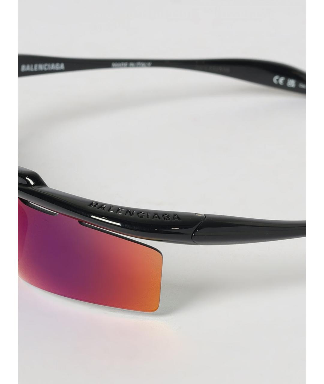 BALENCIAGA Черные пластиковые солнцезащитные очки, фото 4