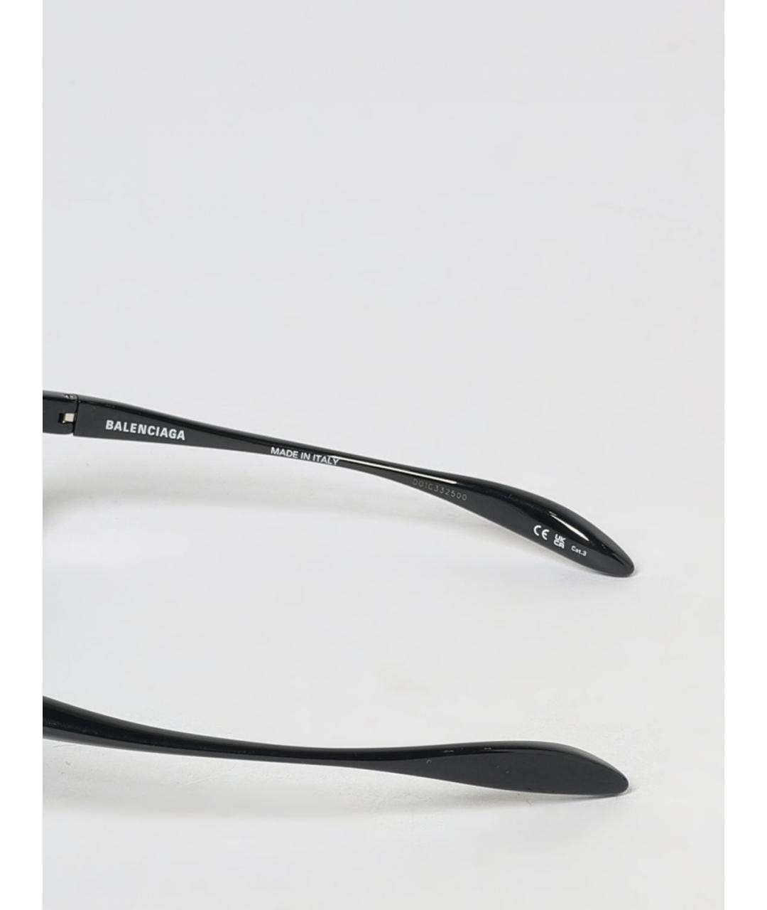 BALENCIAGA Черные пластиковые солнцезащитные очки, фото 3