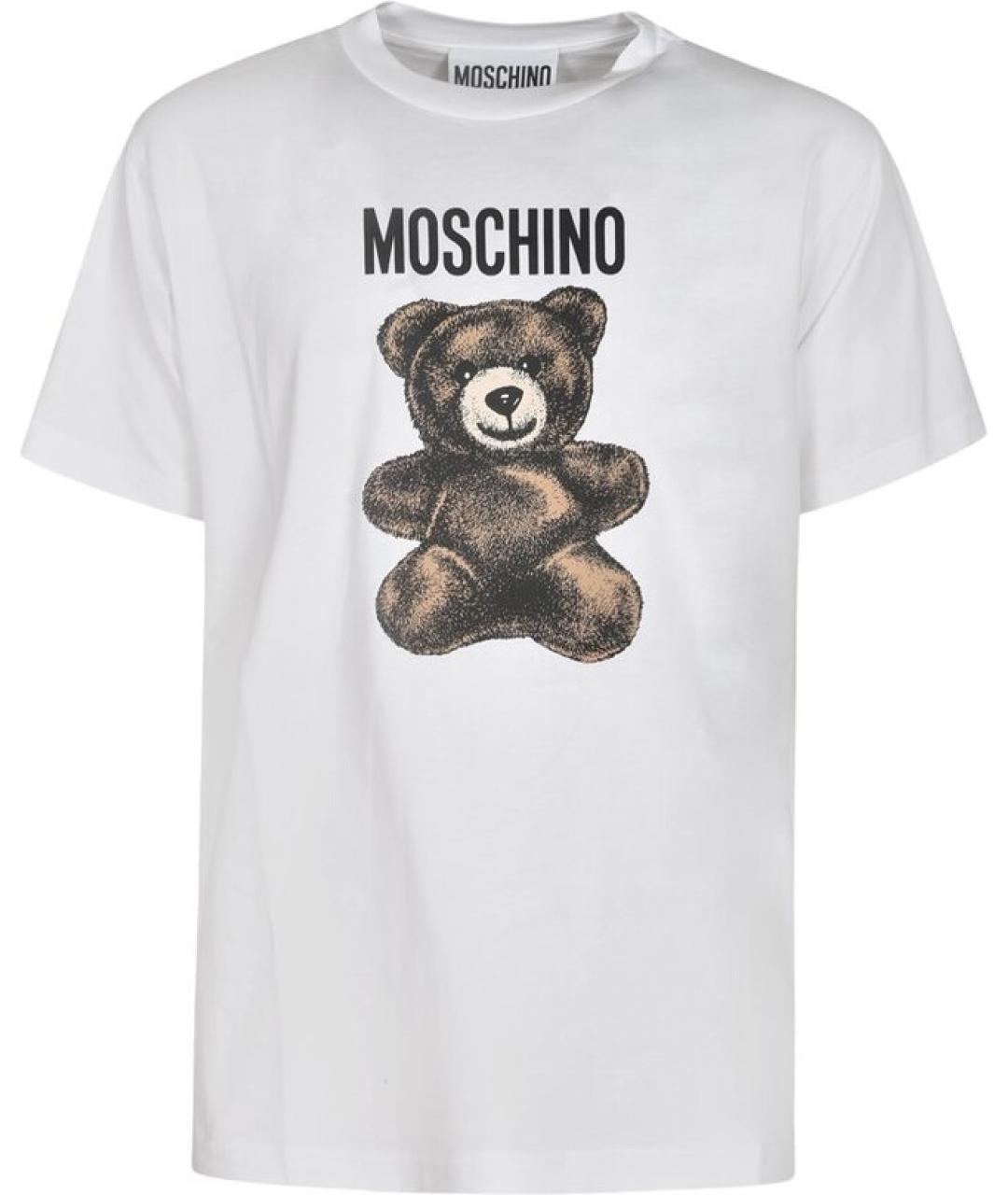 MOSCHINO Белая хлопковая футболка, фото 1
