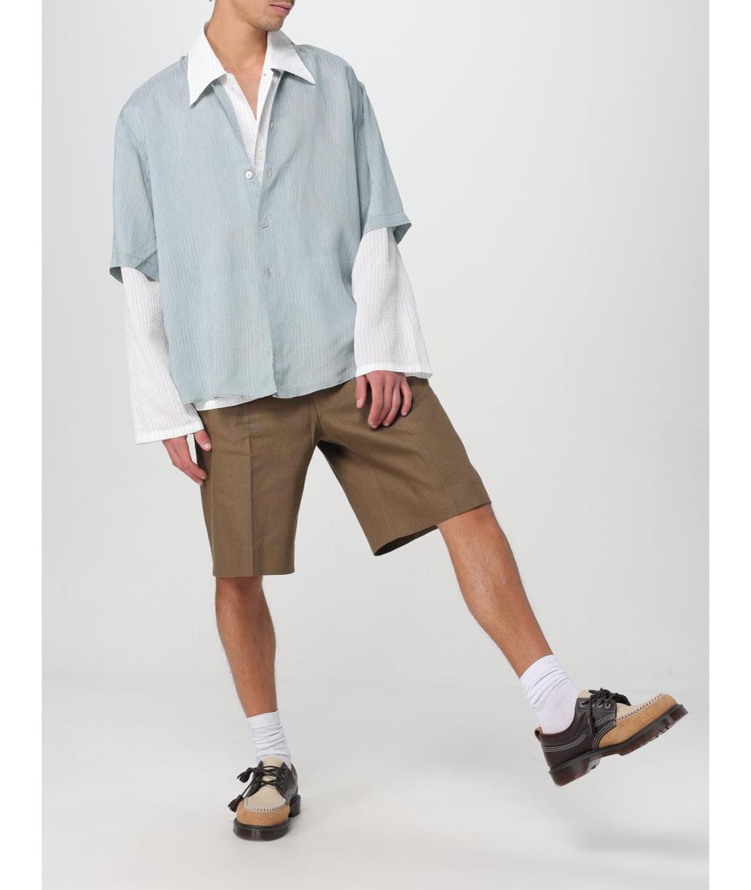 OUR LEGACY Коричневые хлопковые шорты, фото 2