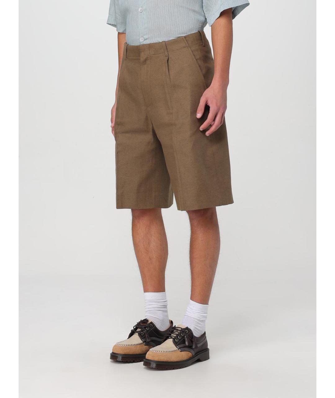 OUR LEGACY Коричневые хлопковые шорты, фото 4