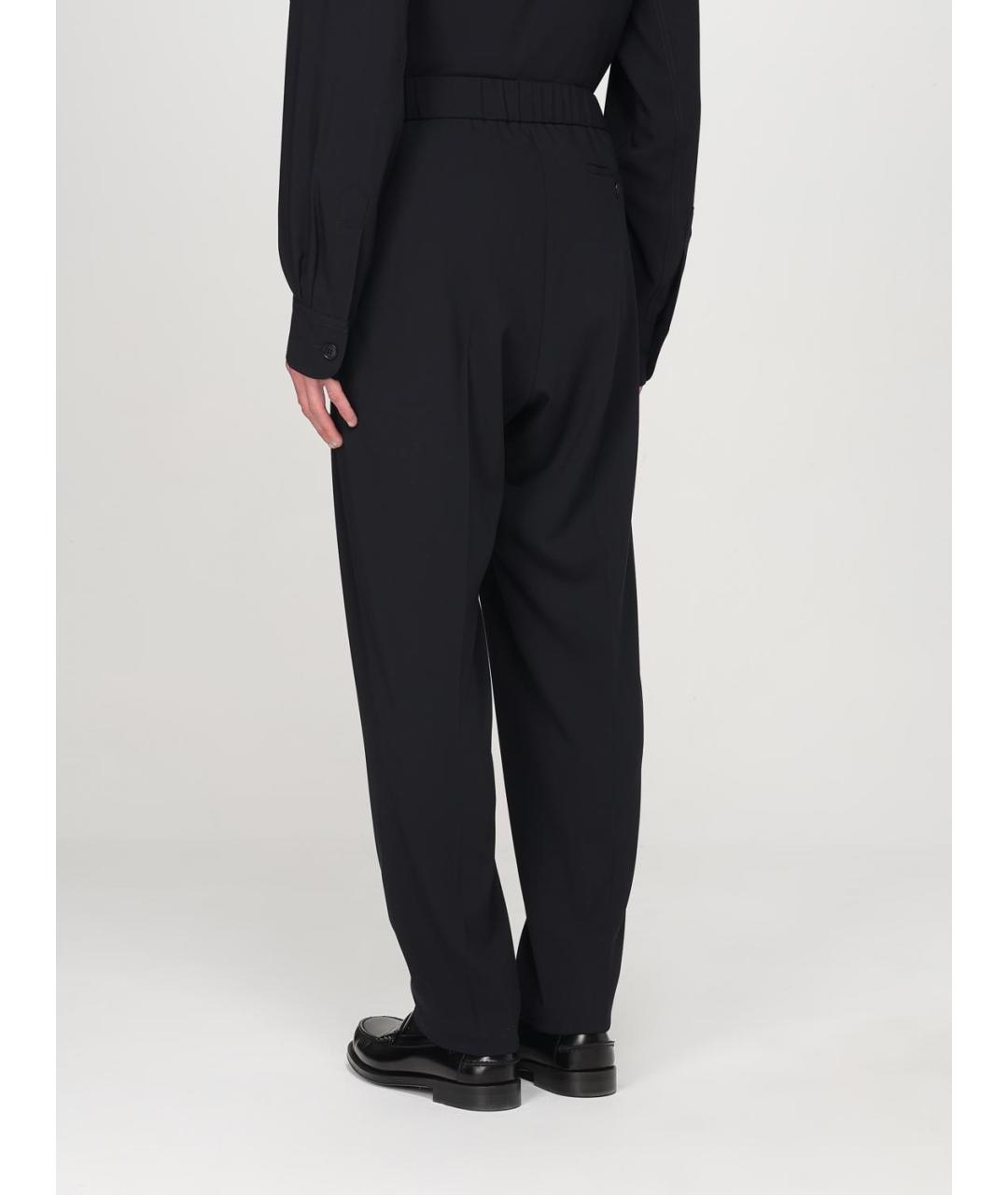 GIORGIO ARMANI Темно-синие шерстяные классические брюки, фото 3