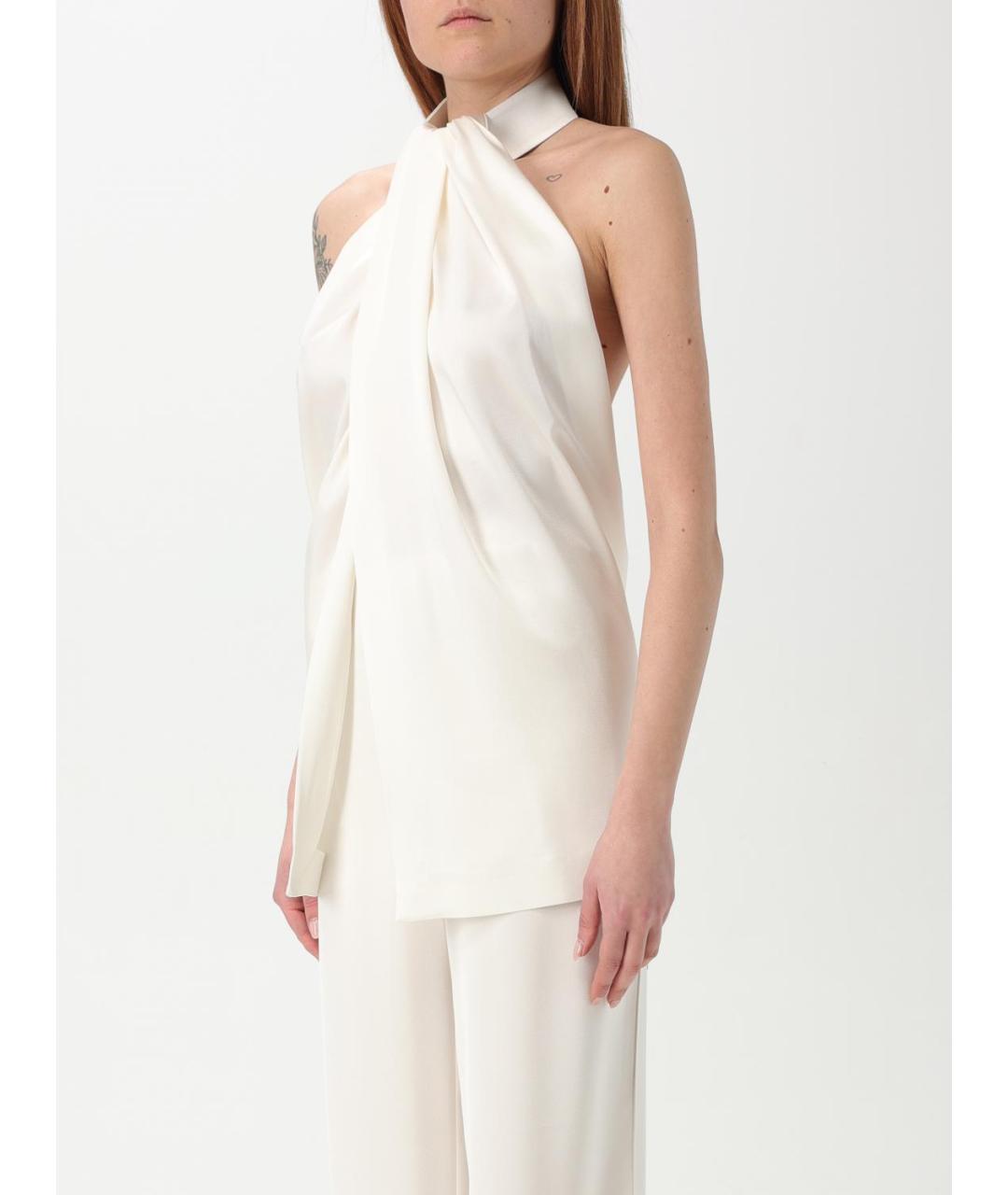 STELLA MCCARTNEY Бежевая атласная блузы, фото 4