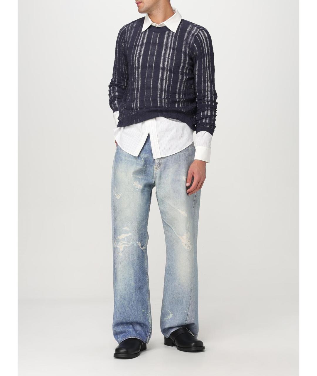 OUR LEGACY Синий хлопковый джемпер / свитер, фото 2