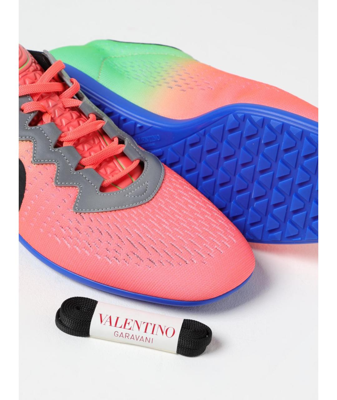 VALENTINO Мульти текстильные низкие кроссовки / кеды, фото 4