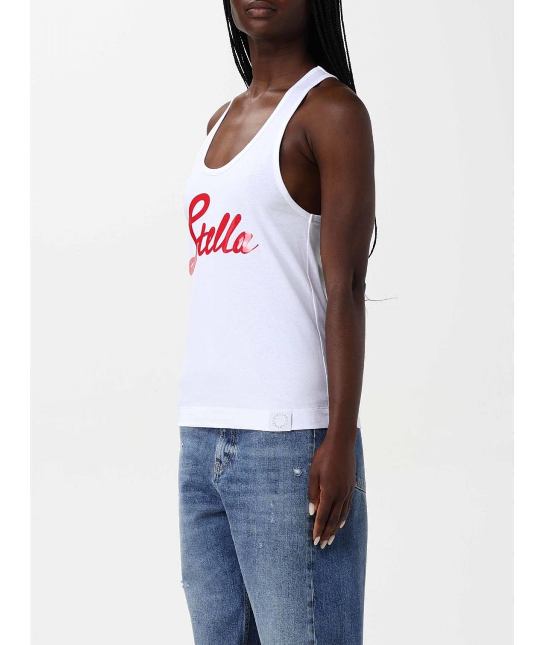 STELLA MCCARTNEY Белая хлопковая майка, фото 4