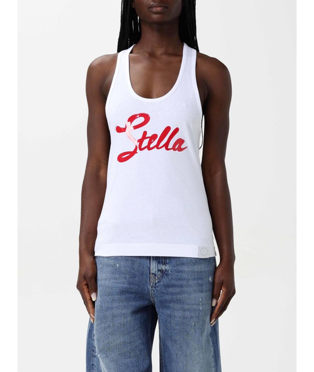 STELLA MCCARTNEY Белая хлопковая майка, фото 6