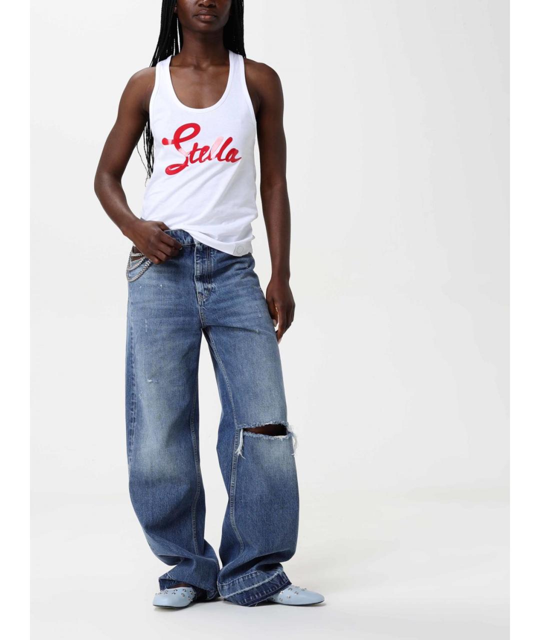 STELLA MCCARTNEY Белая хлопковая майка, фото 2