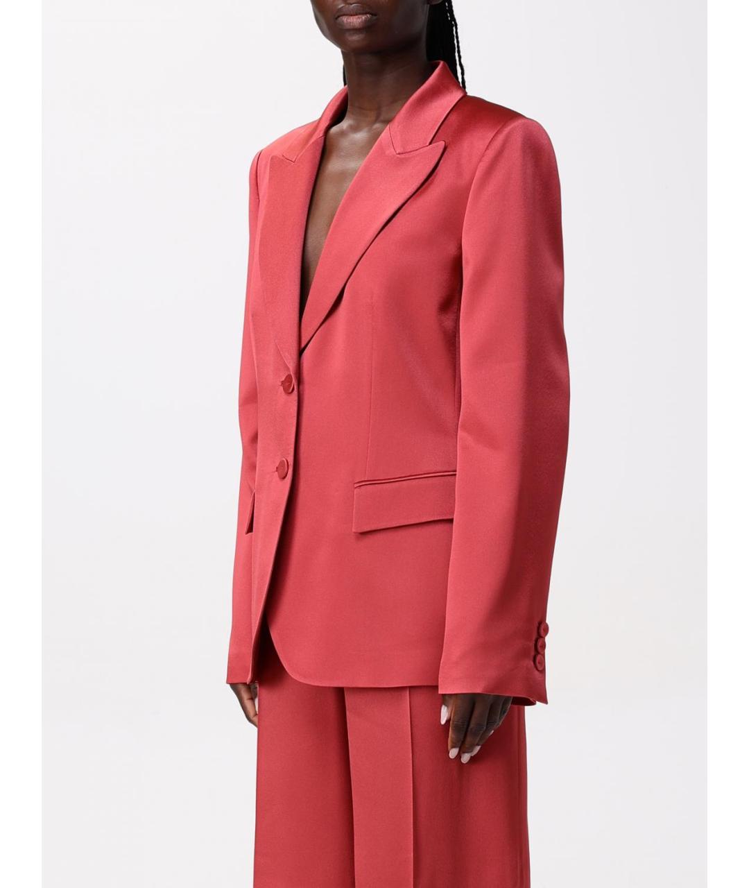 ALBERTA FERRETTI Розовый шелковый жакет/пиджак, фото 4