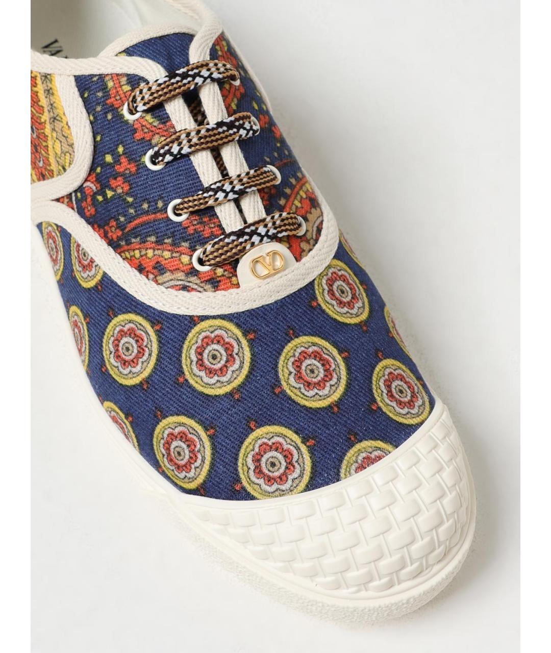 VALENTINO Мульти текстильные низкие кроссовки / кеды, фото 4