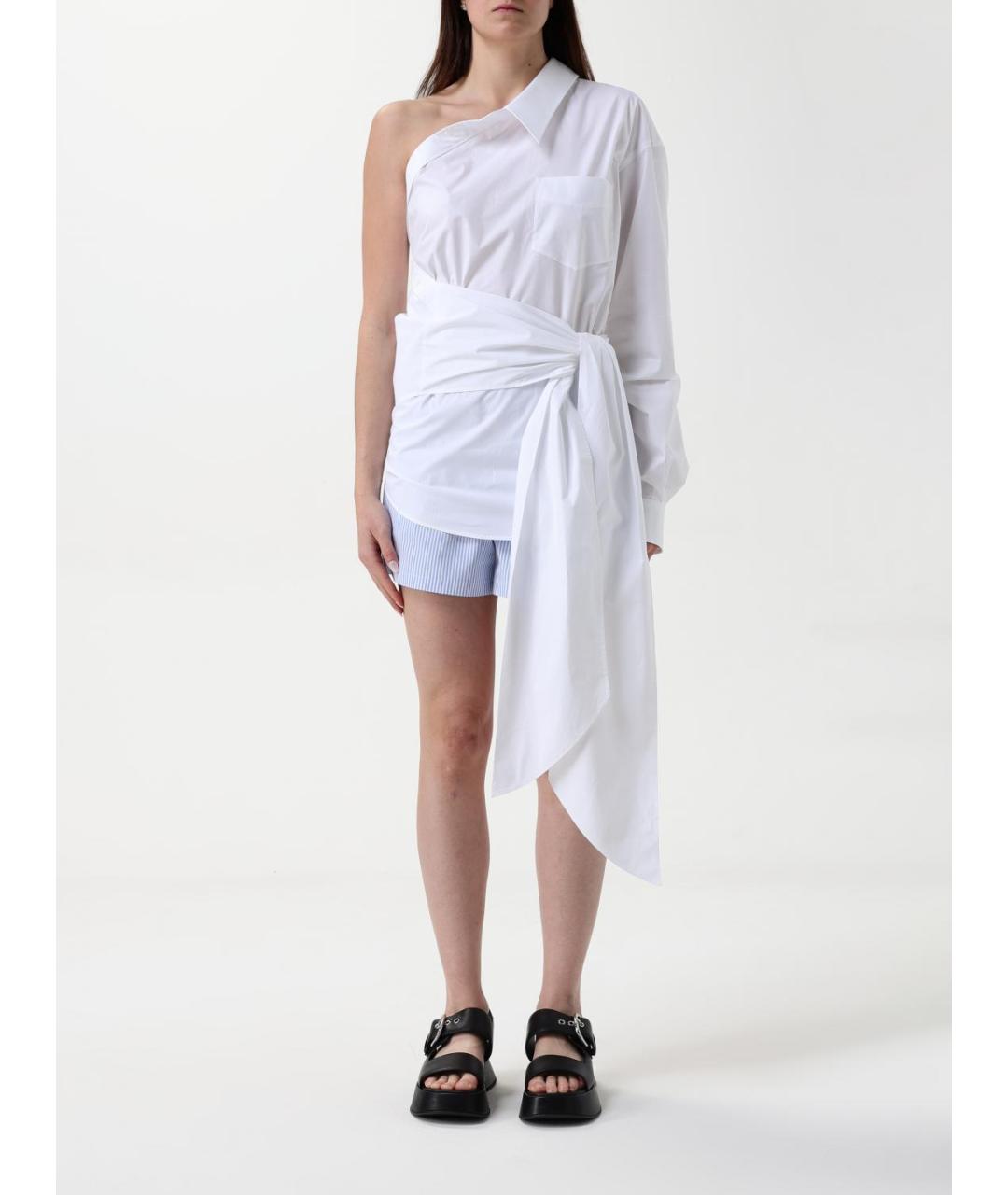 MOSCHINO Белая хлопковая рубашка, фото 2