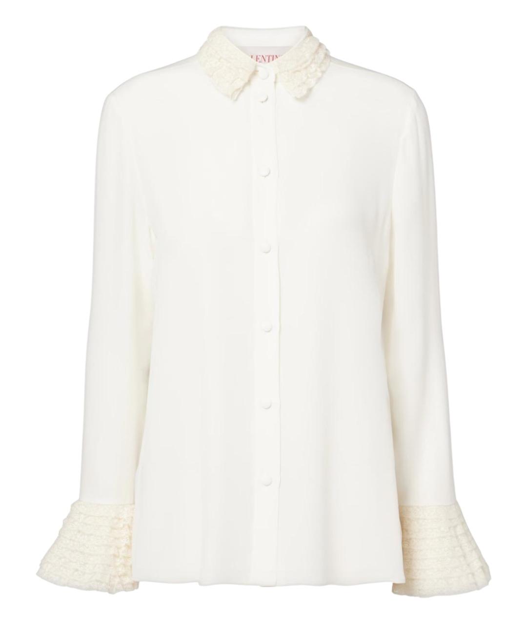 VALENTINO Бежевая шелковая рубашка, фото 1