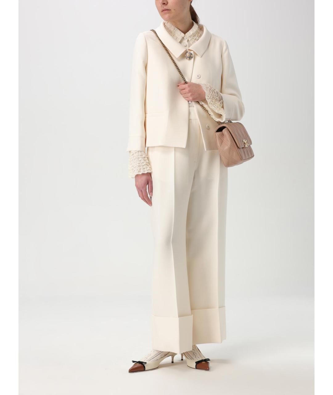 VALENTINO Бежевая шелковая рубашка, фото 3