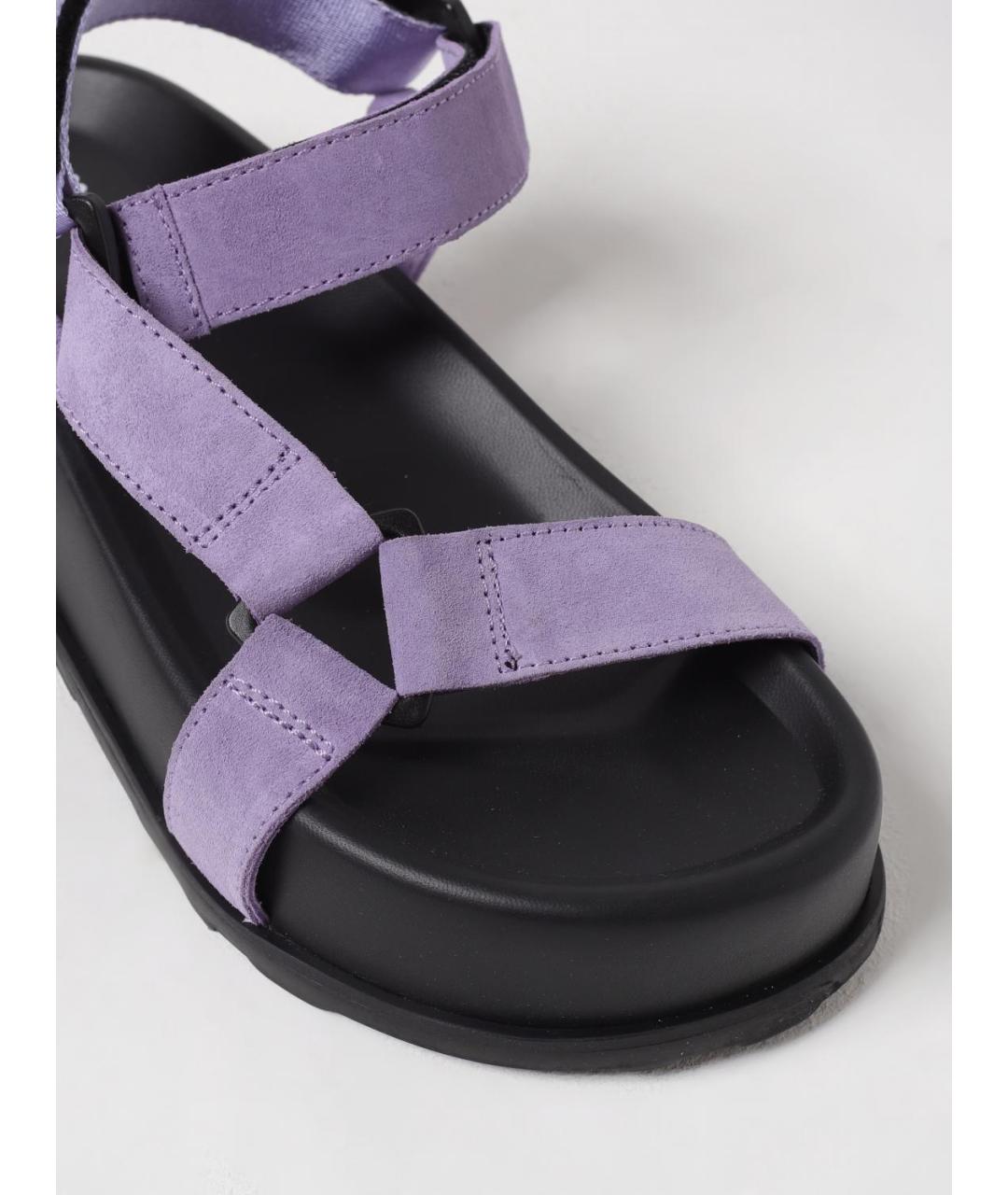 MOSCHINO Фиолетовые кожаные сандалии, фото 4