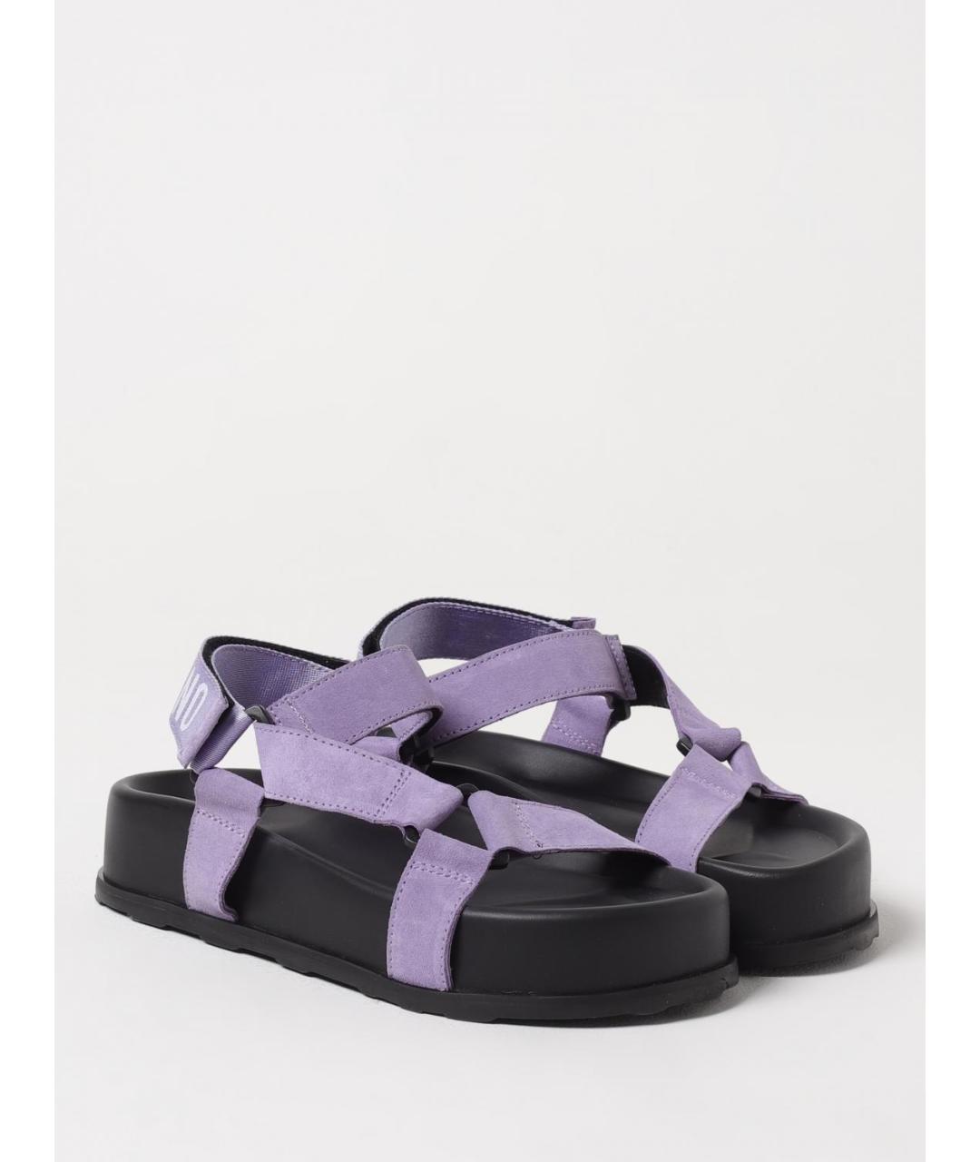 MOSCHINO Фиолетовые кожаные сандалии, фото 2