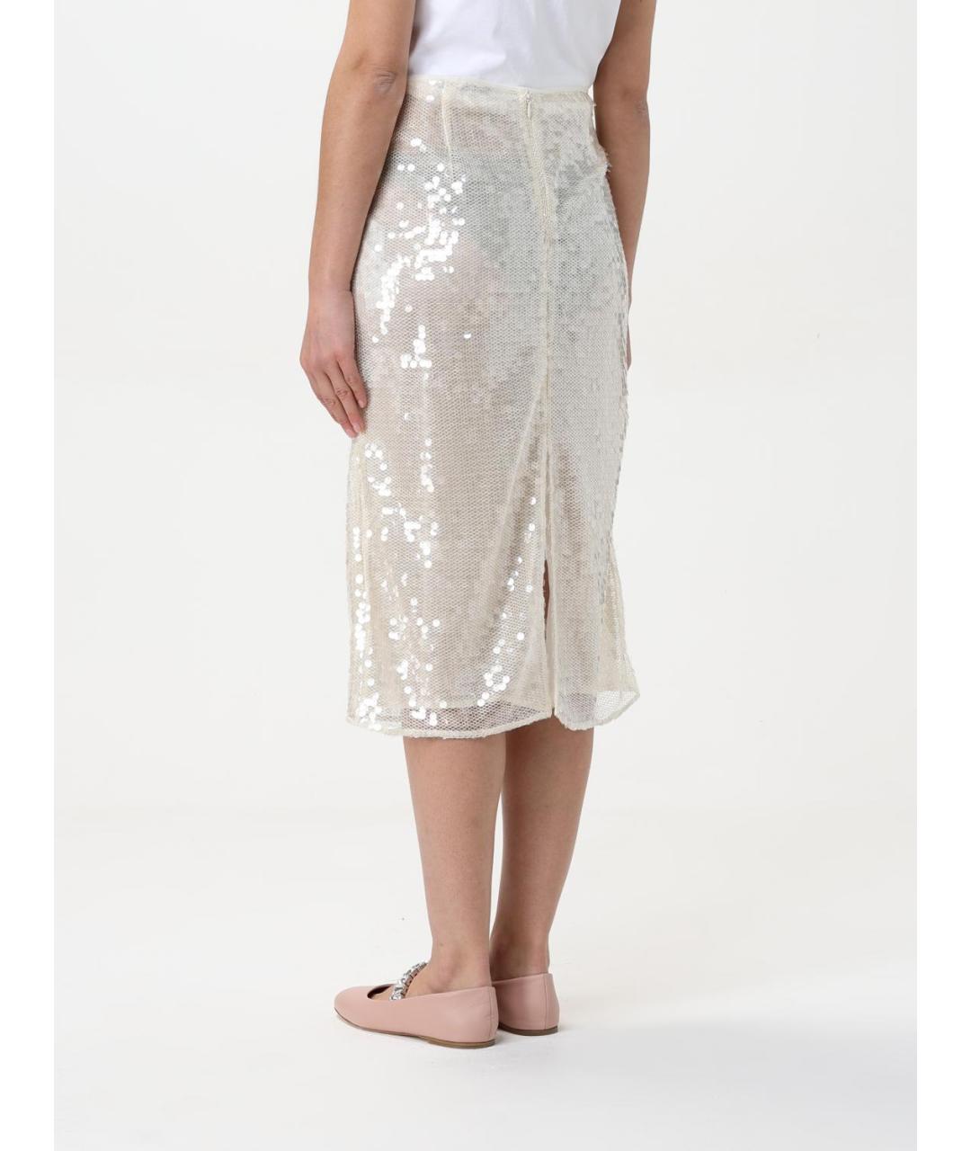 STELLA MCCARTNEY Бежевая полиэстеровая юбка миди, фото 3