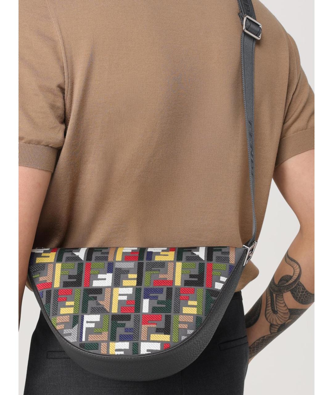 FENDI Мульти тканевая сумка на плечо, фото 2