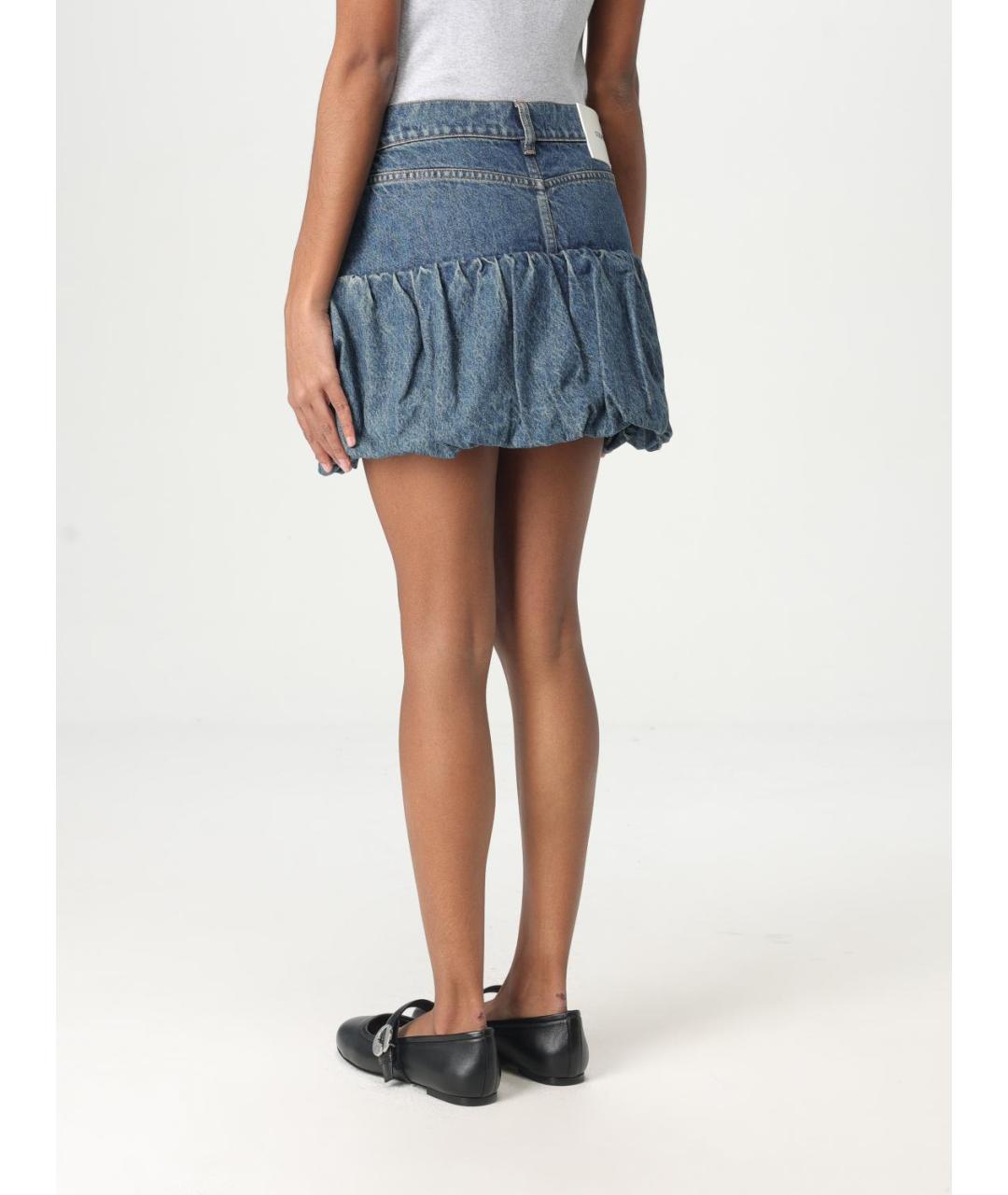 COPERNI Синяя деним юбка мини, фото 3