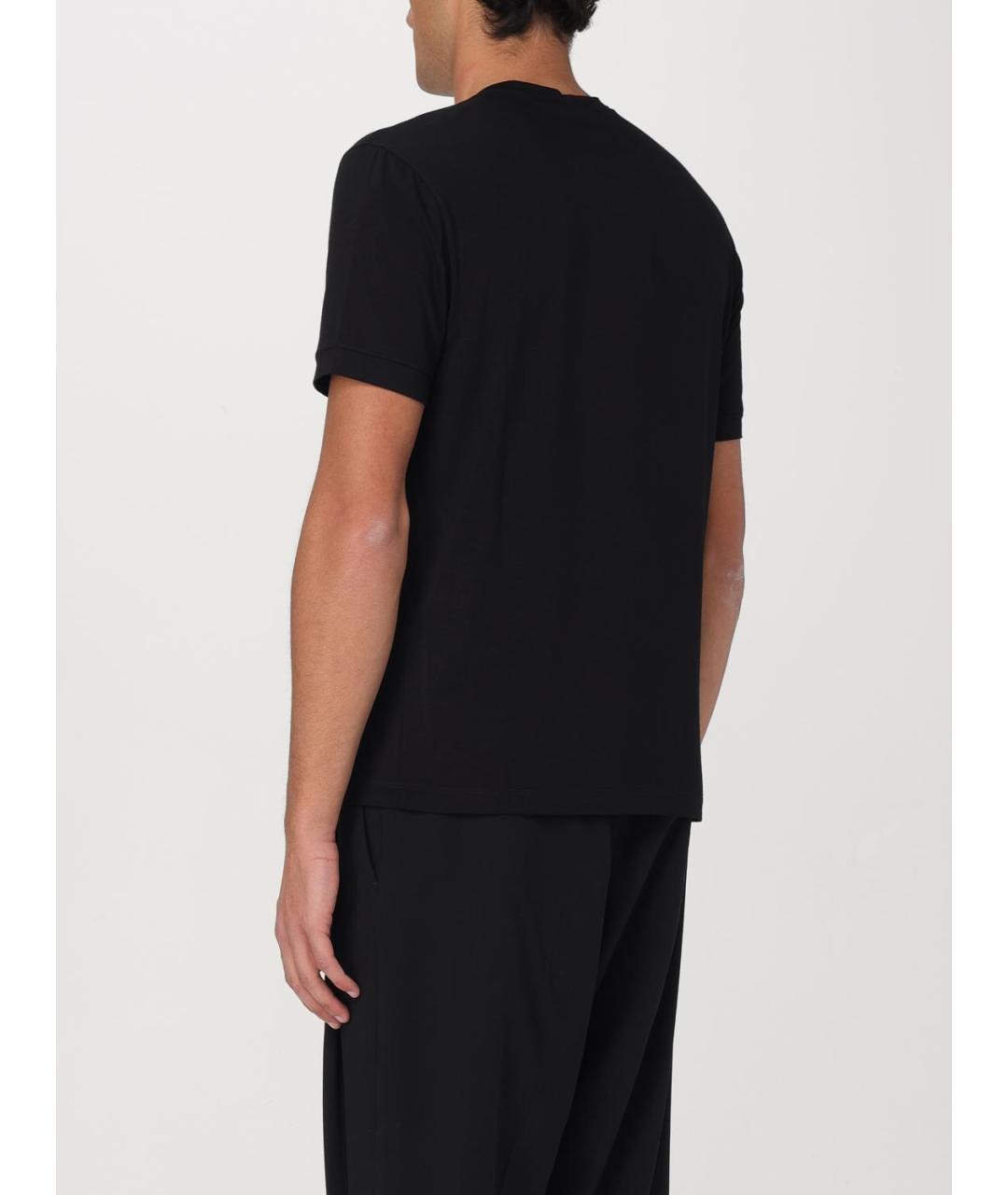 GIORGIO ARMANI Черная вискозная футболка, фото 3
