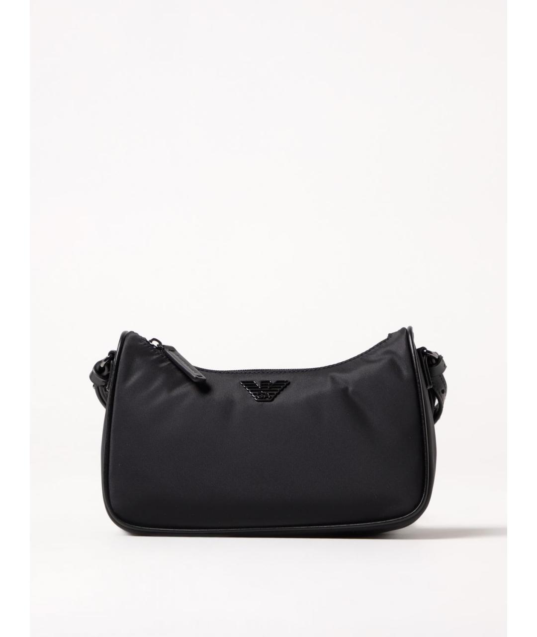 EMPORIO ARMANI Черная синтетическая сумка на плечо, фото 4