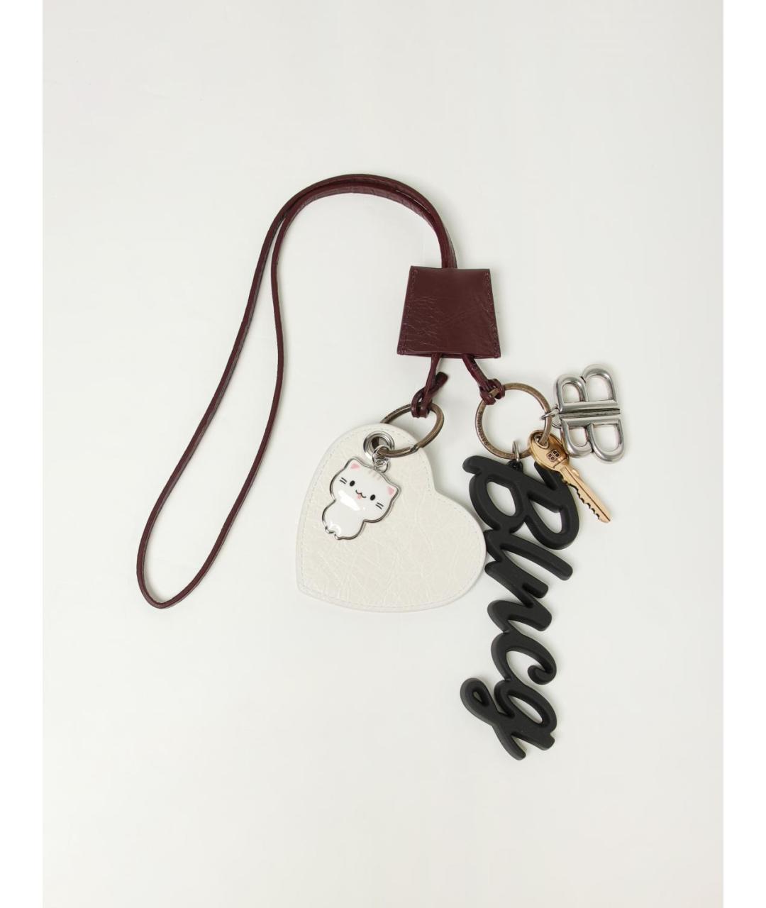 BALENCIAGA Бордовый брелок, фото 3