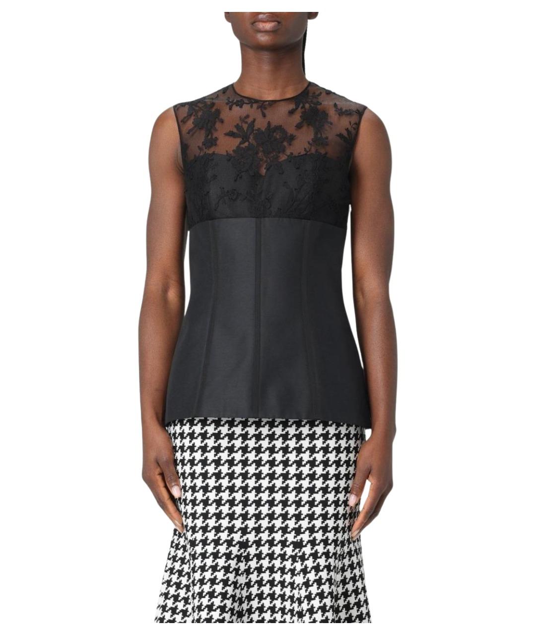 ALEXANDER MCQUEEN Черная хлопковая майка, фото 1