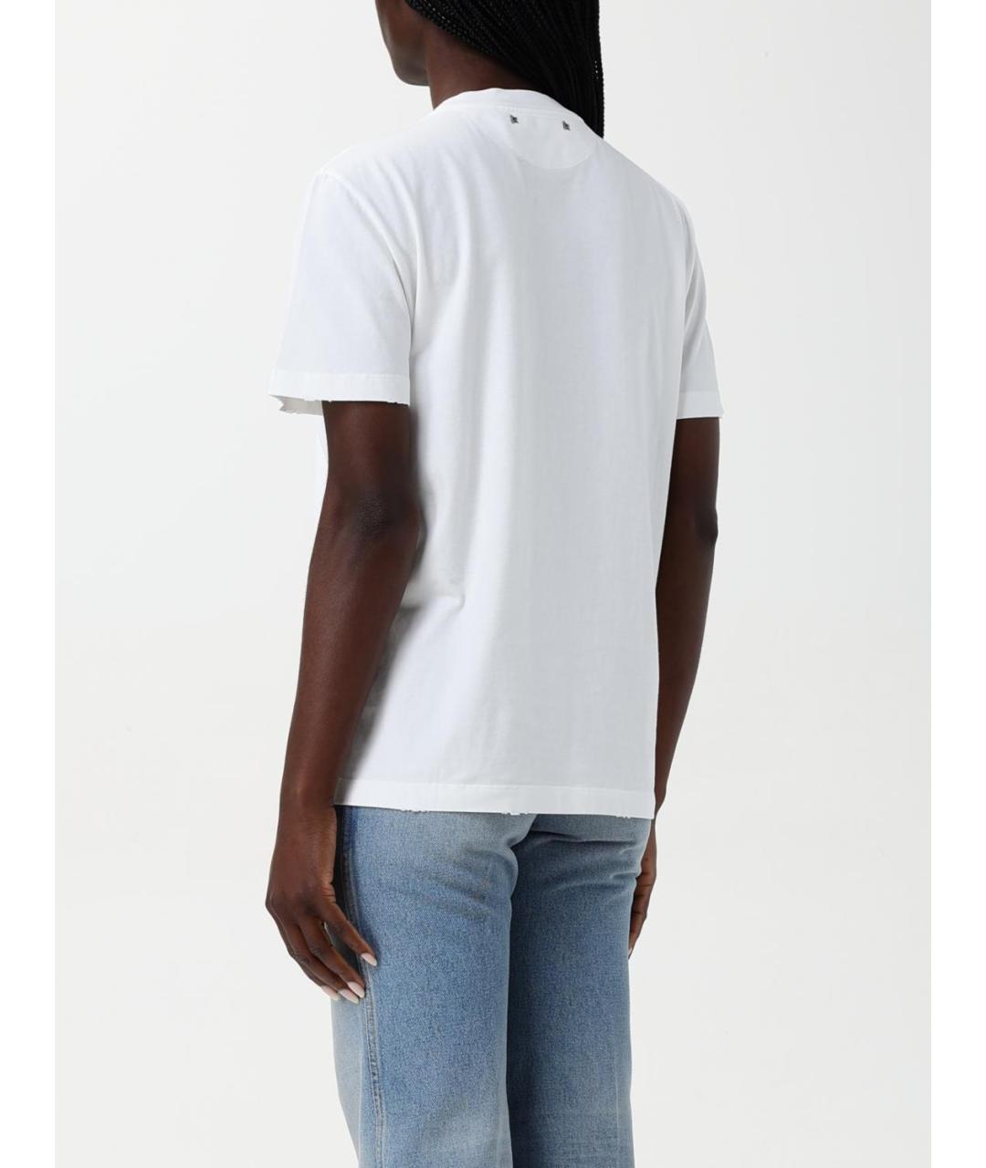 GOLDEN GOOSE DELUXE BRAND Белая хлопковая футболка, фото 2