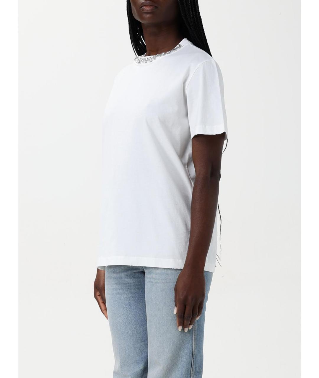 GOLDEN GOOSE DELUXE BRAND Белая хлопковая футболка, фото 3