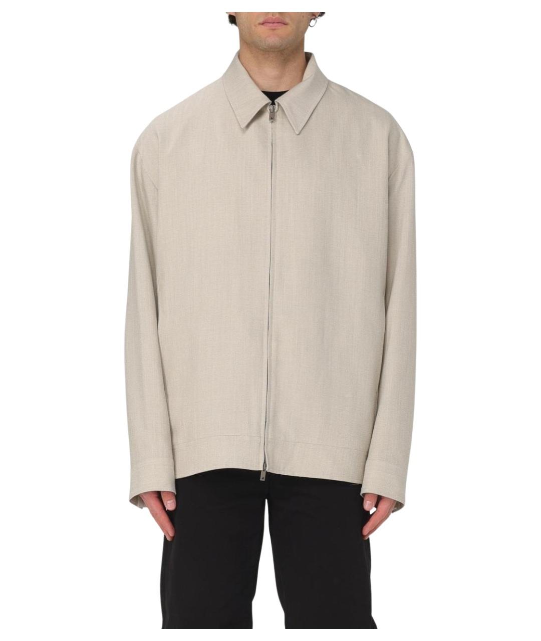 GOLDEN GOOSE DELUXE BRAND Бежевая хлопковая куртка, фото 1