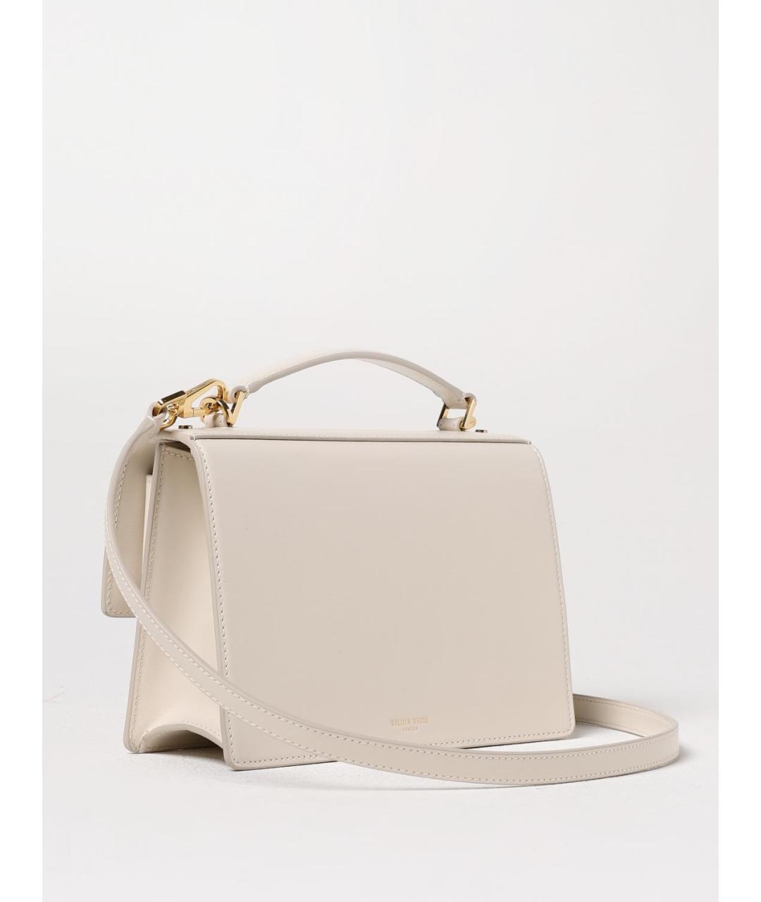 GOLDEN GOOSE DELUXE BRAND Бежевая кожаная сумка через плечо, фото 3