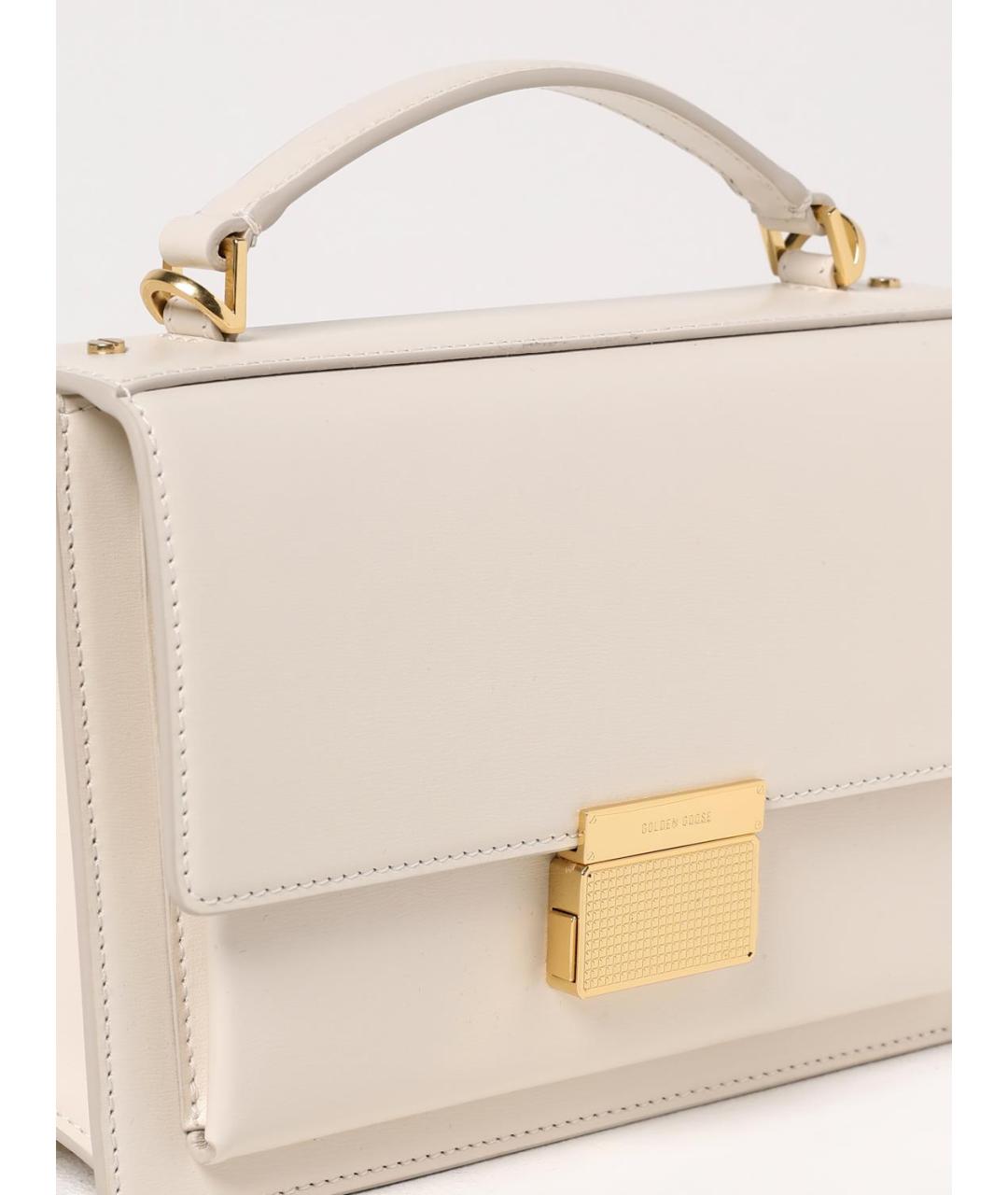 GOLDEN GOOSE DELUXE BRAND Бежевая кожаная сумка через плечо, фото 4