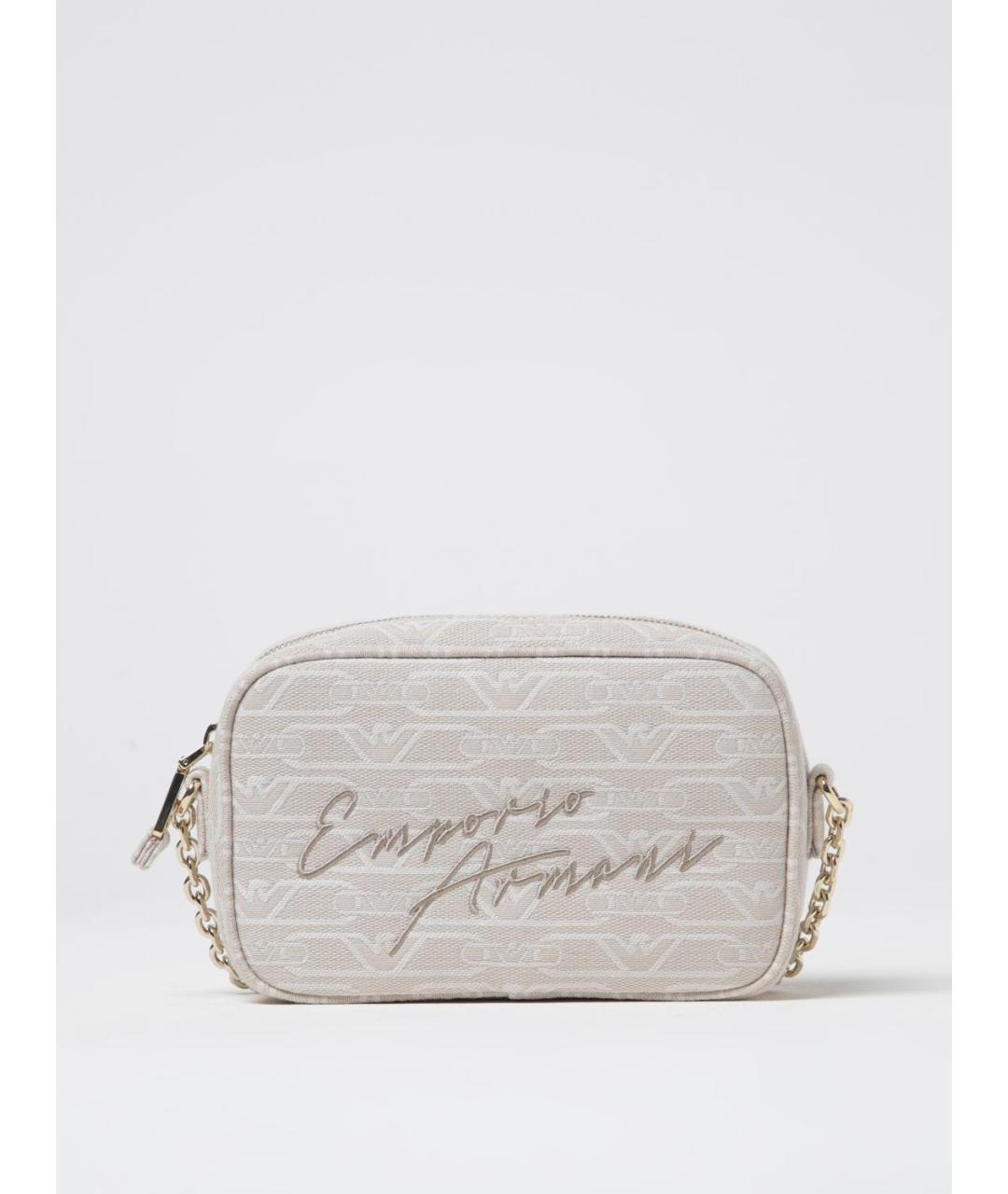 EMPORIO ARMANI Бежевая синтетическая сумка через плечо, фото 4