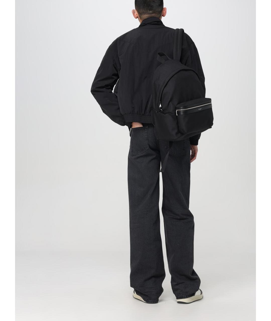 SAINT LAURENT Черный хлопковый рюкзак, фото 2