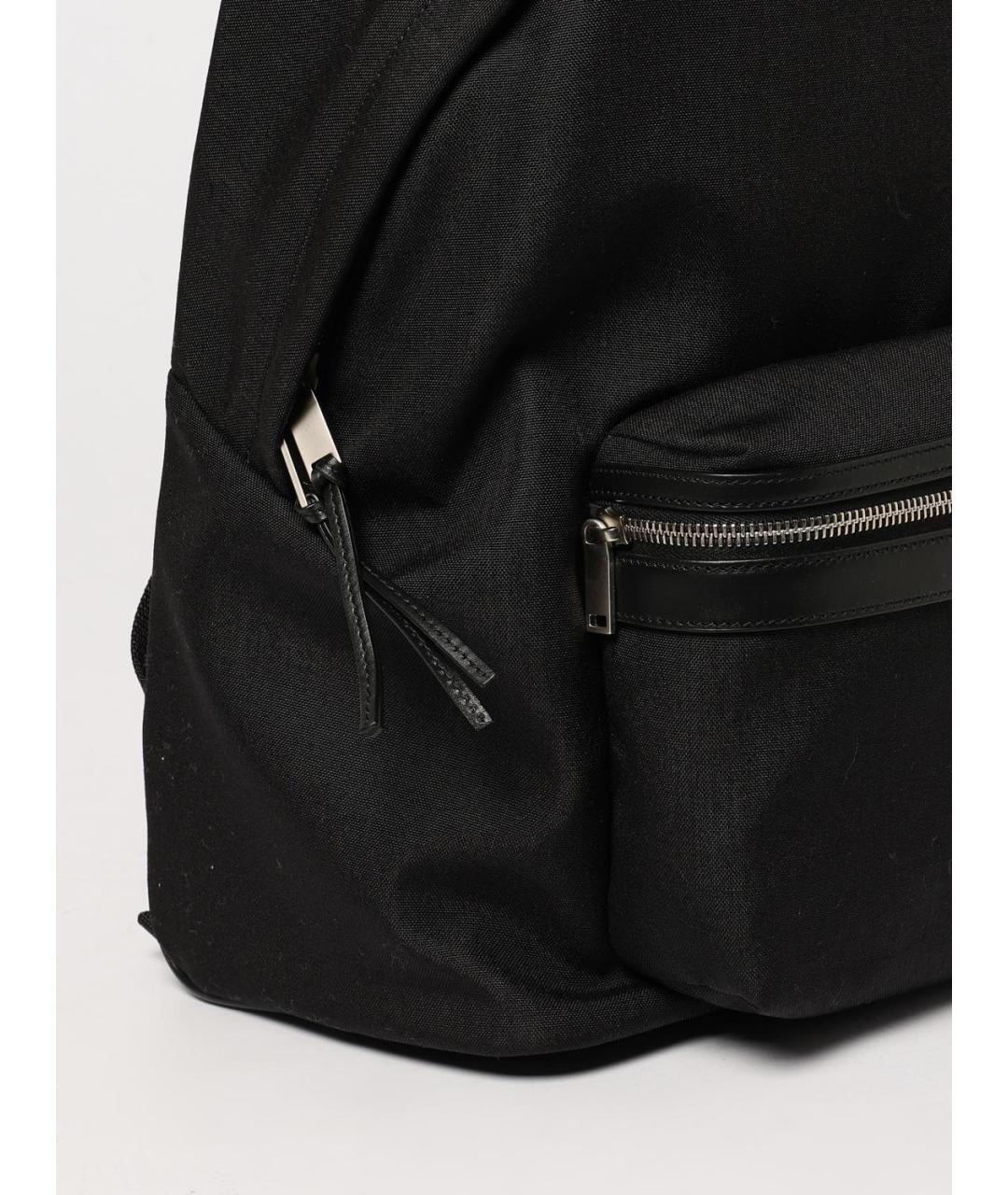 SAINT LAURENT Черный хлопковый рюкзак, фото 4