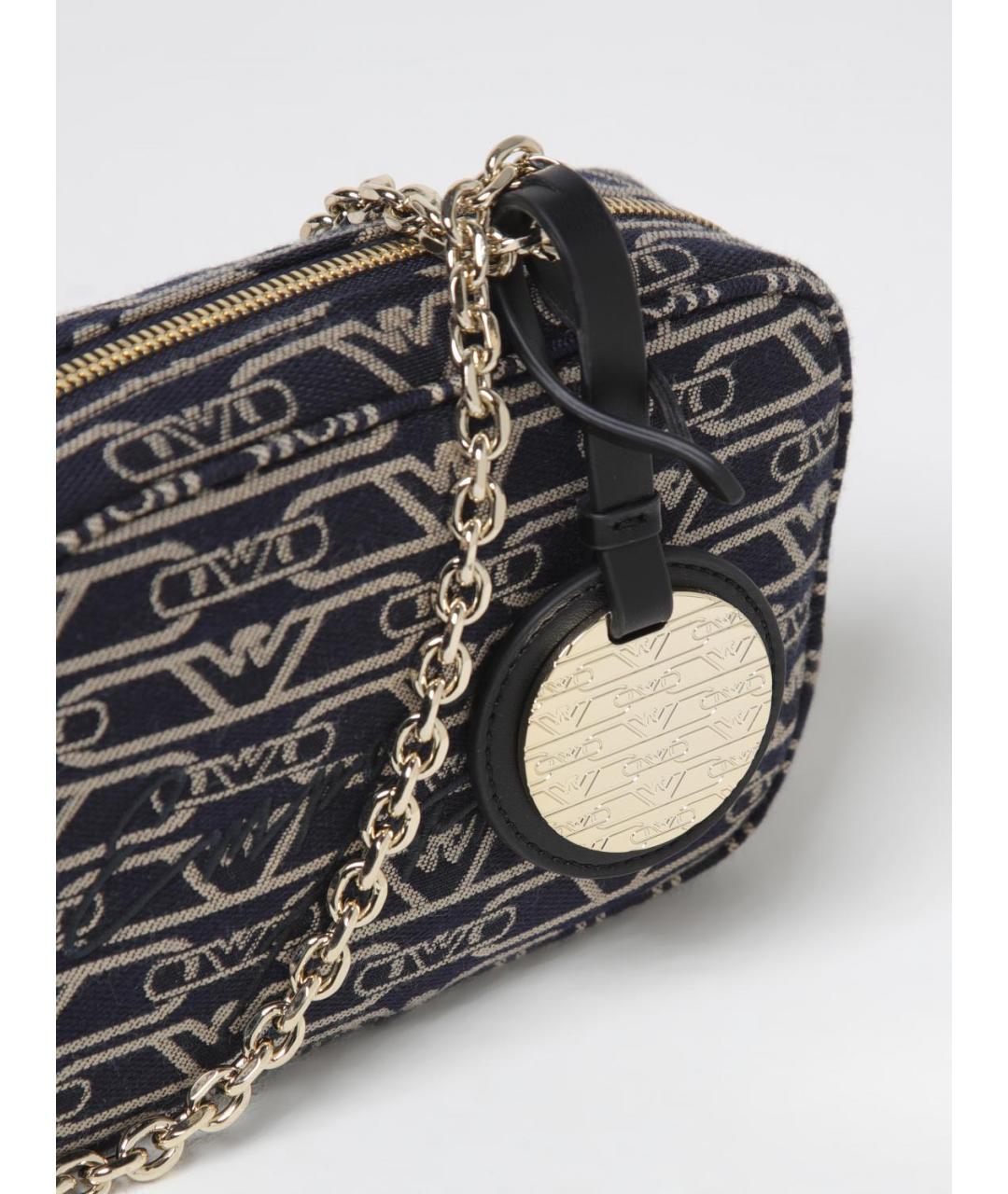 EMPORIO ARMANI Синяя тканевая сумка через плечо, фото 3