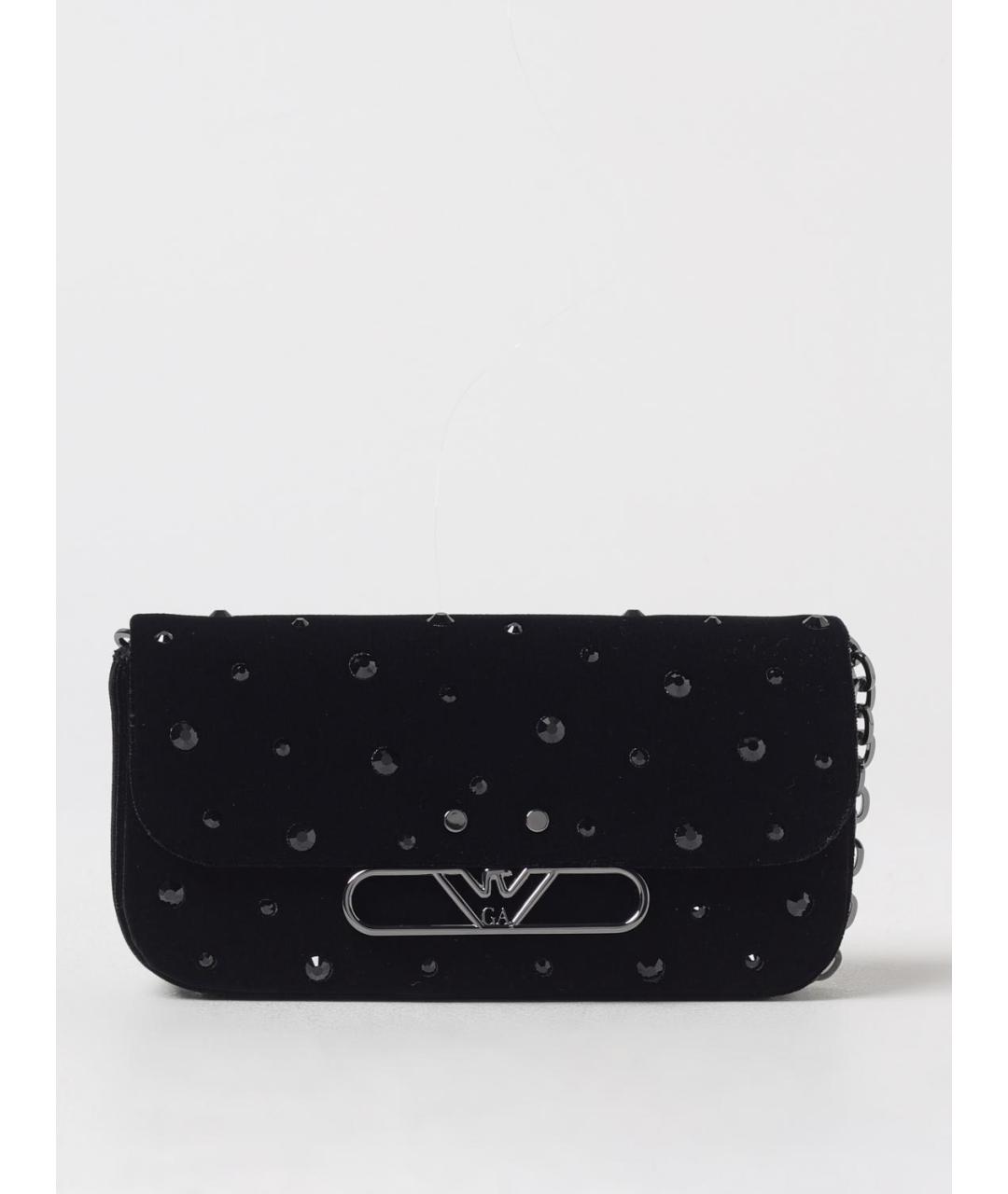 EMPORIO ARMANI Черная тканевая сумка через плечо, фото 4