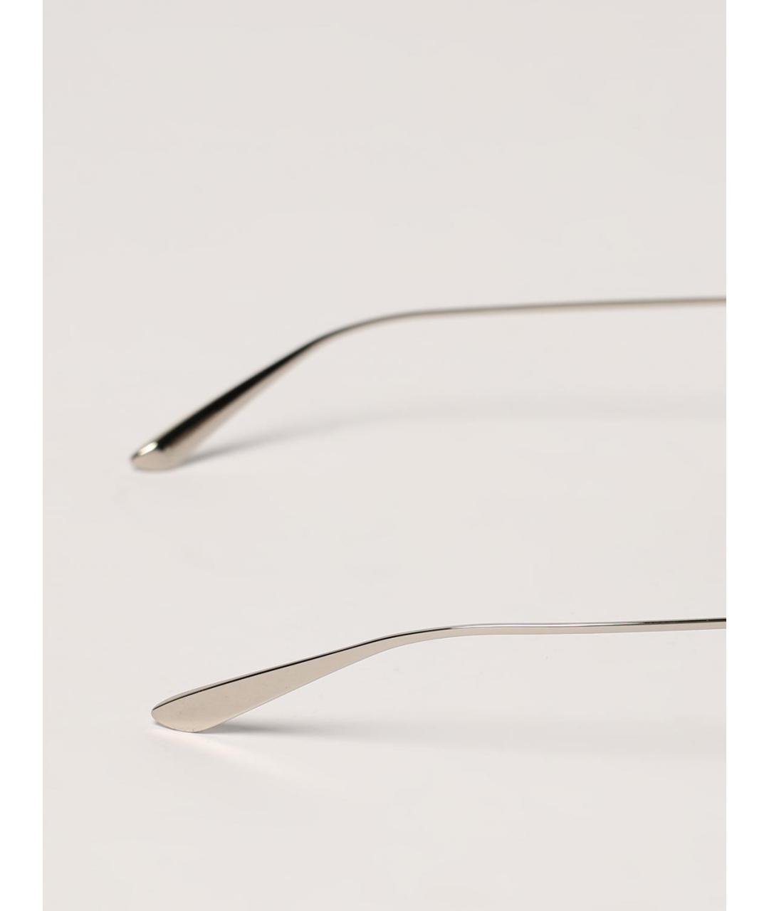 BALENCIAGA Серебряные металлические солнцезащитные очки, фото 3