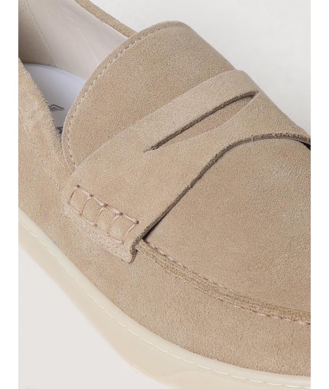 HOGAN Бежевые замшевые лоферы, фото 4
