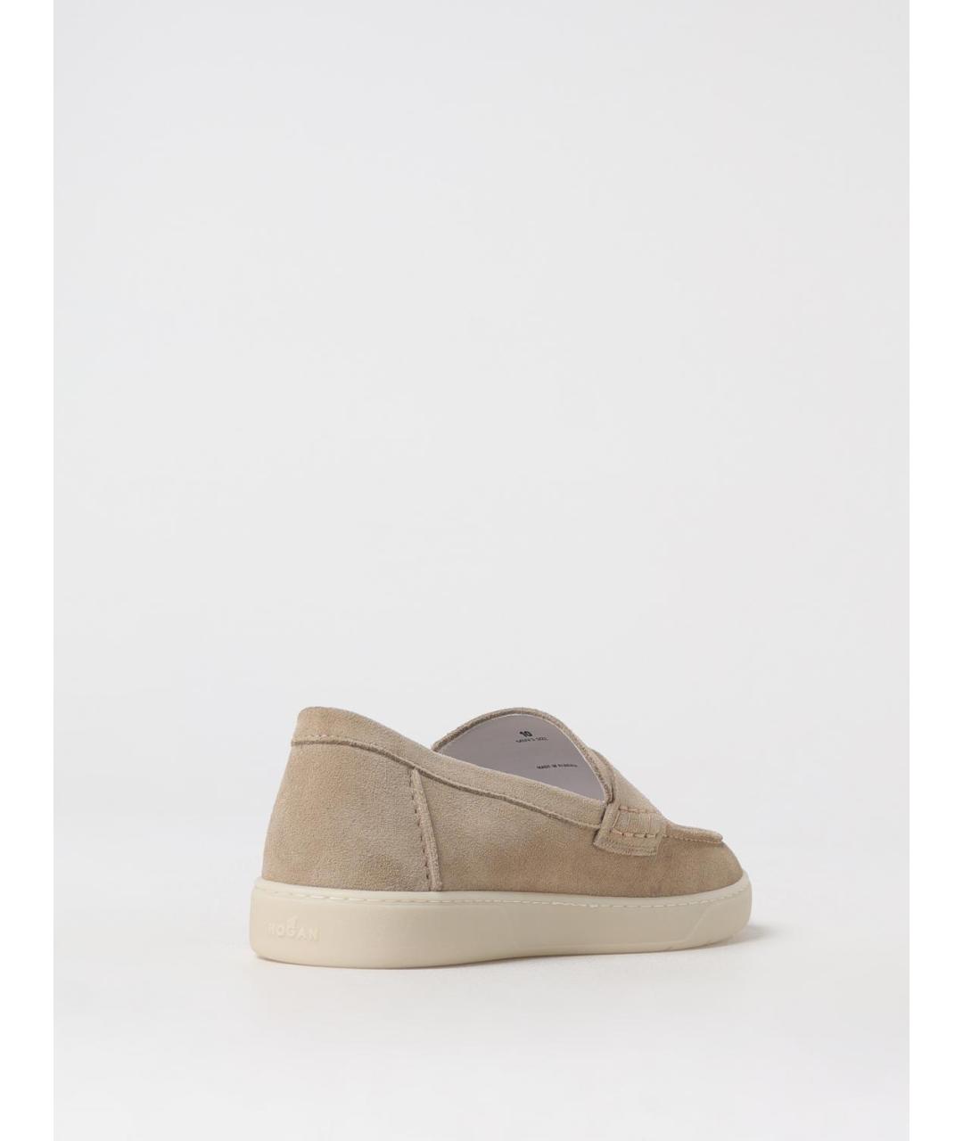 HOGAN Бежевые замшевые лоферы, фото 3