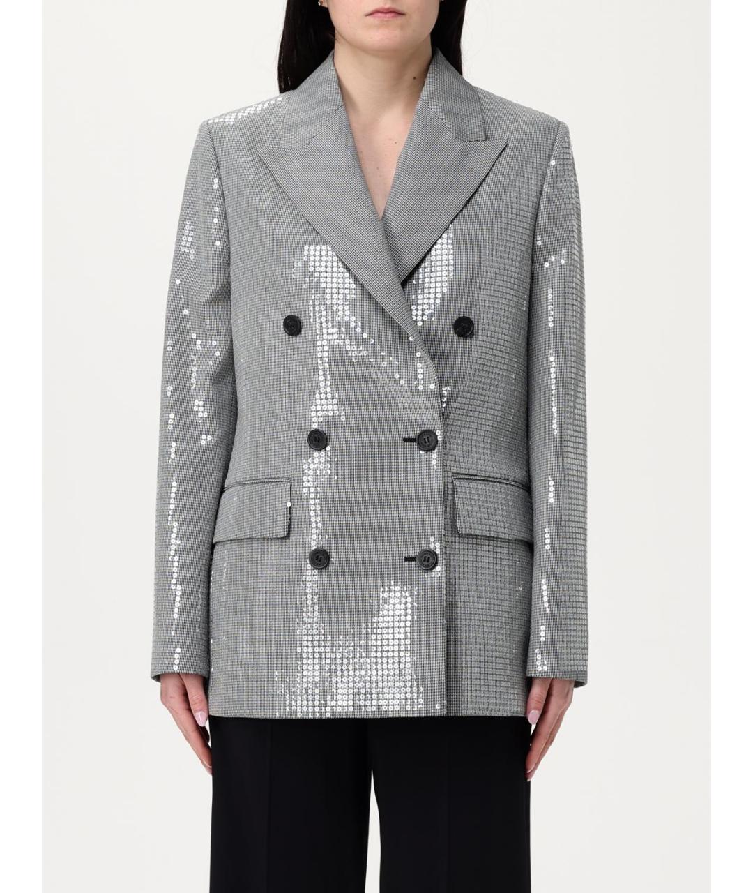 GOLDEN GOOSE DELUXE BRAND Серый шерстяной жакет/пиджак, фото 2