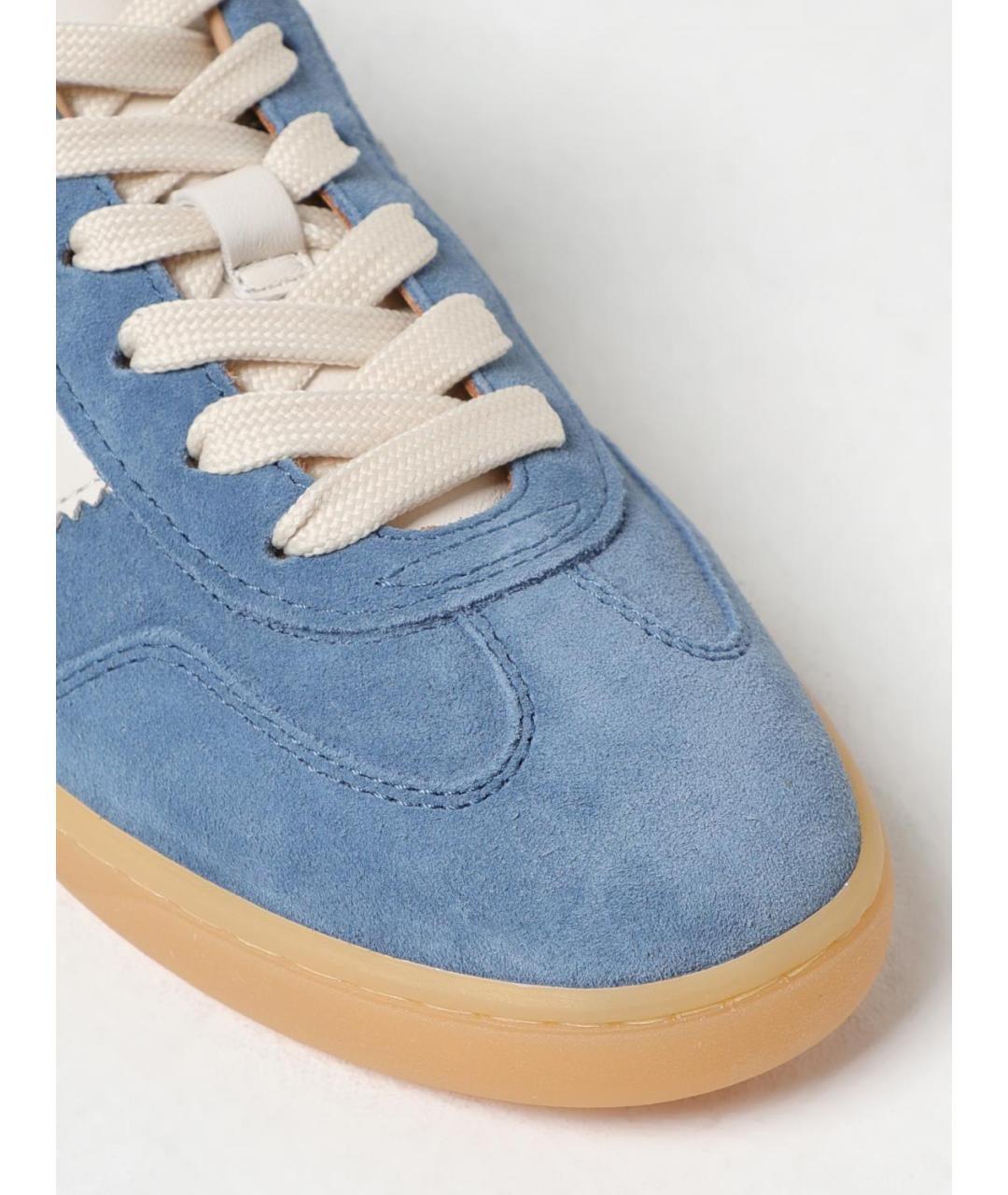 HOGAN Голубые кожаные кеды, фото 4