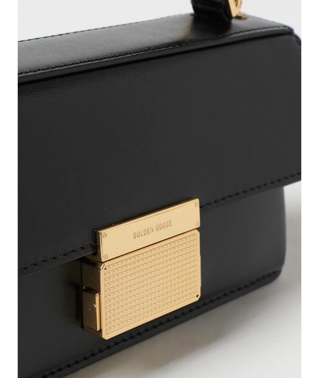 GOLDEN GOOSE DELUXE BRAND Черная кожаная сумка через плечо, фото 3