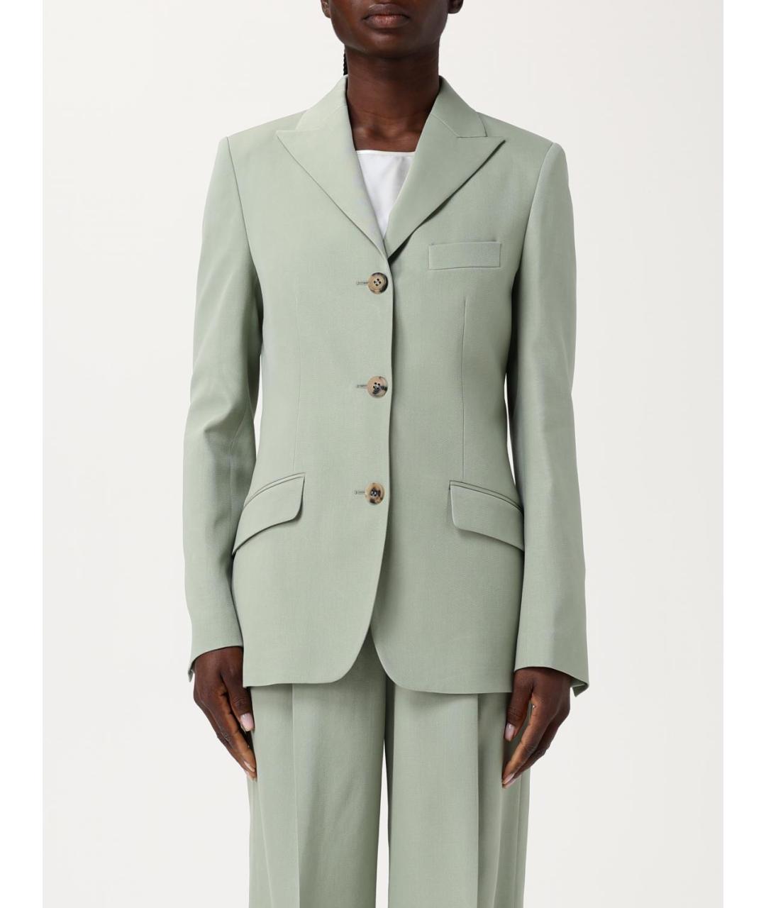 GOLDEN GOOSE DELUXE BRAND Зеленый шерстяной жакет/пиджак, фото 2