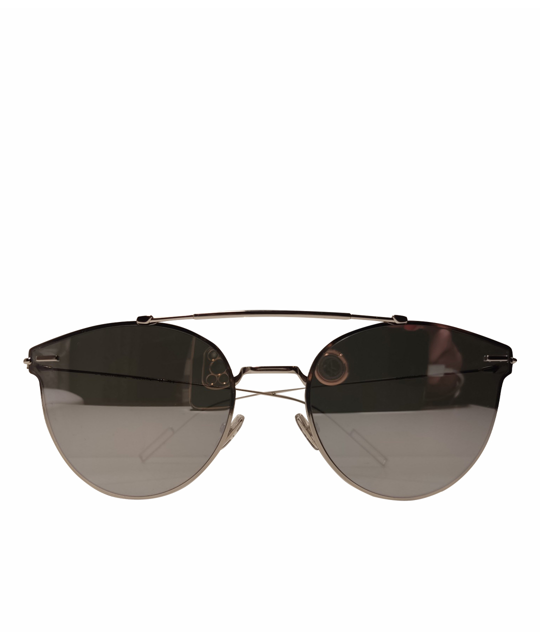 CHRISTIAN DIOR Серебряные металлические солнцезащитные очки, фото 1