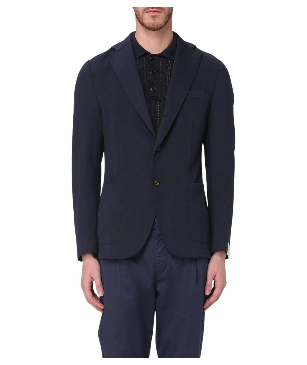 ELEVENTY Синий хлопковый пиджак, фото 1